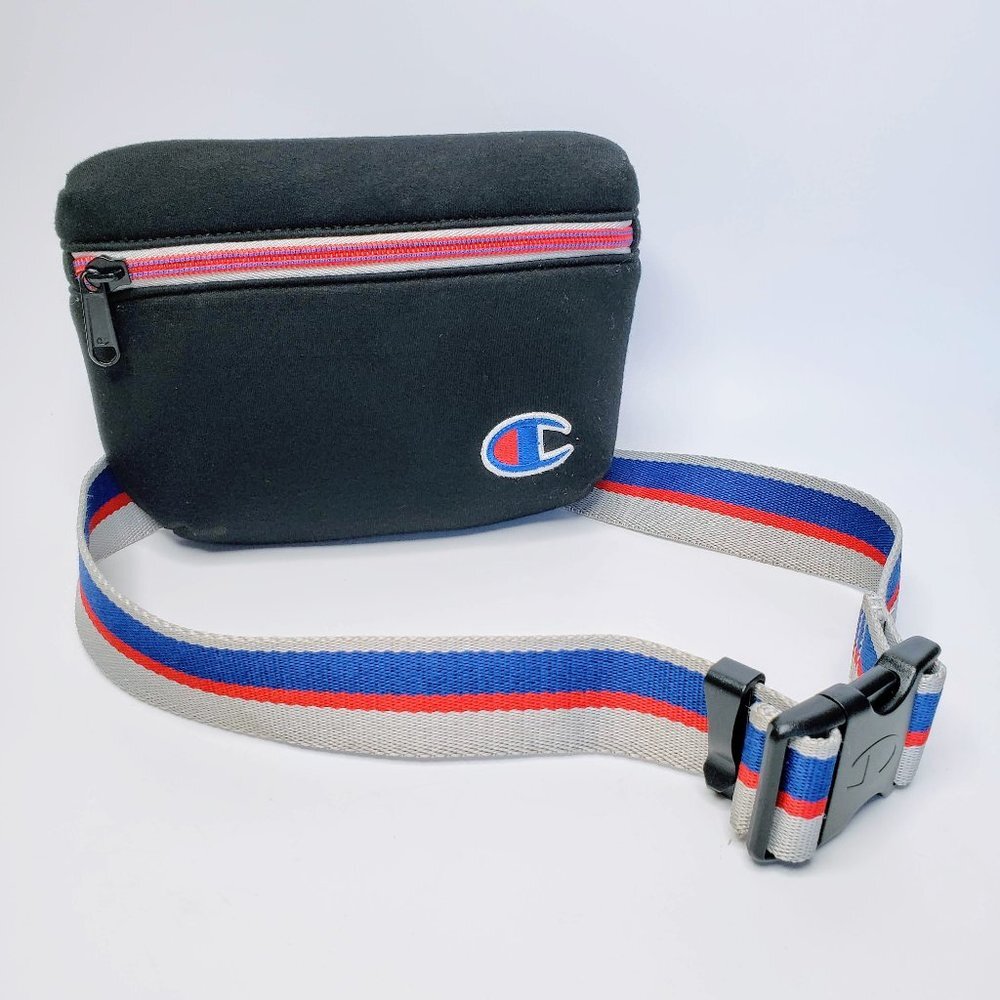 Champions Multipurpose Adjustable Strap Zippered Black‎ Belt Bag - Picture 2 of 7